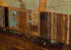 Lit Double 200x200 Bois De Récupération Laqué Multicolore FABLE #23 -Massivmoebel24 09 640 751 0023 6