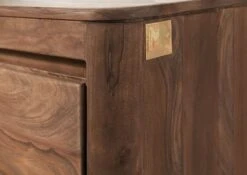 Table De Nuit Sheesham 50x35x50 Marron Foncé Teinté TORONTO #163 -Massivmoebel24 09 680 665 0063 04