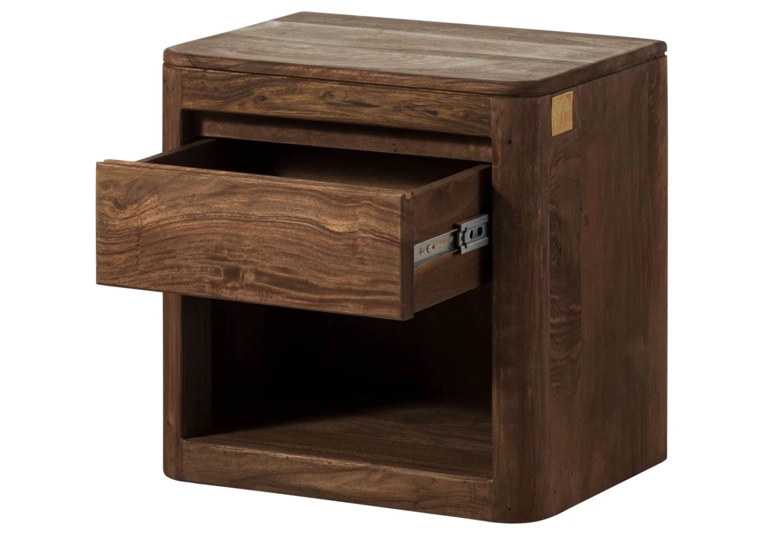 Table De Nuit Sheesham 50x35x50 Marron Foncé Teinté TORONTO #164 2 Table De Nuit Sheesham 50x35x50 Marron Foncé Teinté TORONTO #164 – Image 2