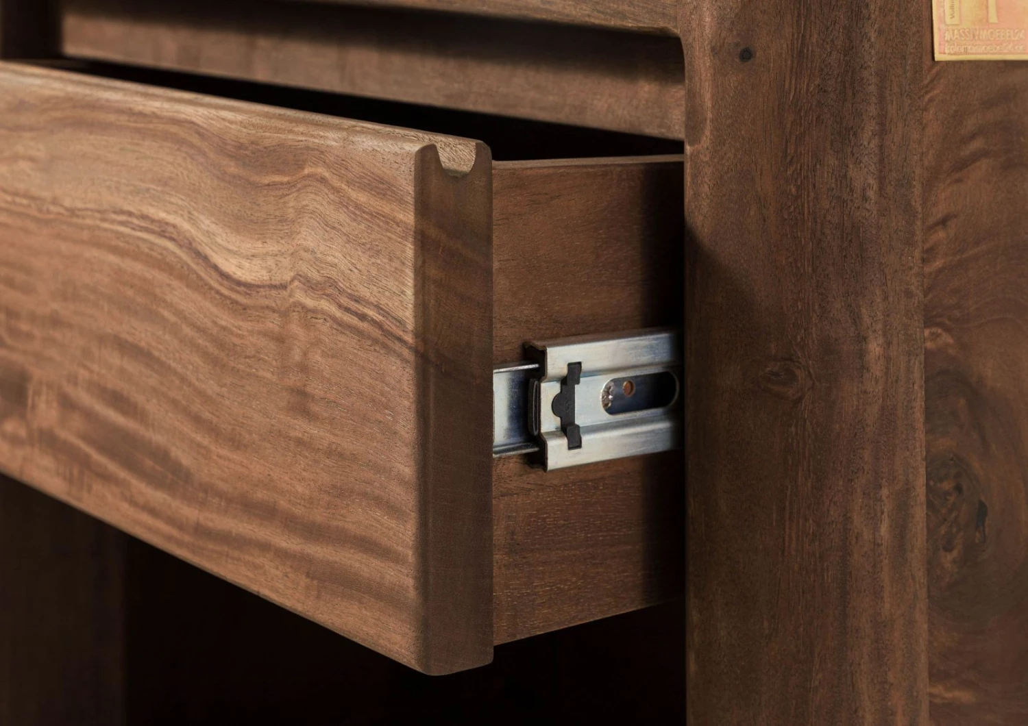 Table De Nuit Sheesham 50x35x50 Marron Foncé Teinté TORONTO #164 3 Table De Nuit Sheesham 50x35x50 Marron Foncé Teinté TORONTO #164 – Image 3