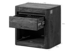 Table De Nuit Sheesham 50x35x50 Marron Foncé Teinté TORONTO #164 10 Table De Nuit Sheesham 50x35x50 Marron Foncé Teinté TORONTO #164 -Massivmoebel24 09 680 665 0064 08