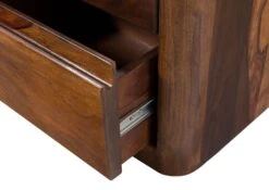 Table De Nuit Sheesham 50x35x50 Marron Foncé Ciré TORONTO #263 -Massivmoebel24 09 680 665 1063 05