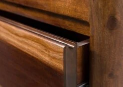 Table De Nuit Sheesham 50x35x50 Marron Foncé Ciré TORONTO #263 -Massivmoebel24 09 680 665 1063 07