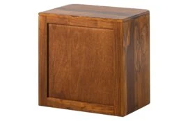 Table De Nuit Sheesham 50x35x50 Marron Foncé Ciré TORONTO #263 -Massivmoebel24 09 680 665 1063 10