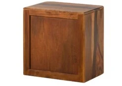 Table De Nuit Sheesham 50x35x50 Marron Foncé Ciré TORONTO #264 -Massivmoebel24 09 680 665 1064 10