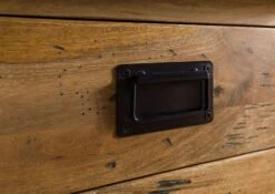 Table De Nuit En Bois De Manguier Laqué Brun Clair RAILWAY #1003 -Massivmoebel24 09 680 772 0103 05