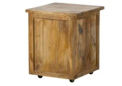 Table De Nuit En Bois De Manguier Laqué Brun Clair RAILWAY #1003 -Massivmoebel24 09 680 772 0103 10