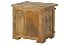 Table De Nuit En Bois De Manguier Laqué Brun Clair RAILWAY #1012 19 Table De Nuit En Bois De Manguier Laqué Brun Clair RAILWAY #1012 -Massivmoebel24 09 680 772 0112 10