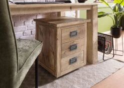 Caisson Roulant Mango 50x50x60, Vernis Beige, RAILWAY #3003