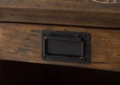 Table De Nuit En Bois De Manguier Laqué Marron RAILWAY #387 -Massivmoebel24 09 680 772 3087 05