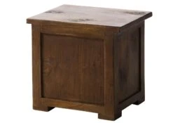 Table De Nuit En Bois De Manguier Laqué Marron RAILWAY #387 -Massivmoebel24 09 680 772 3087 10