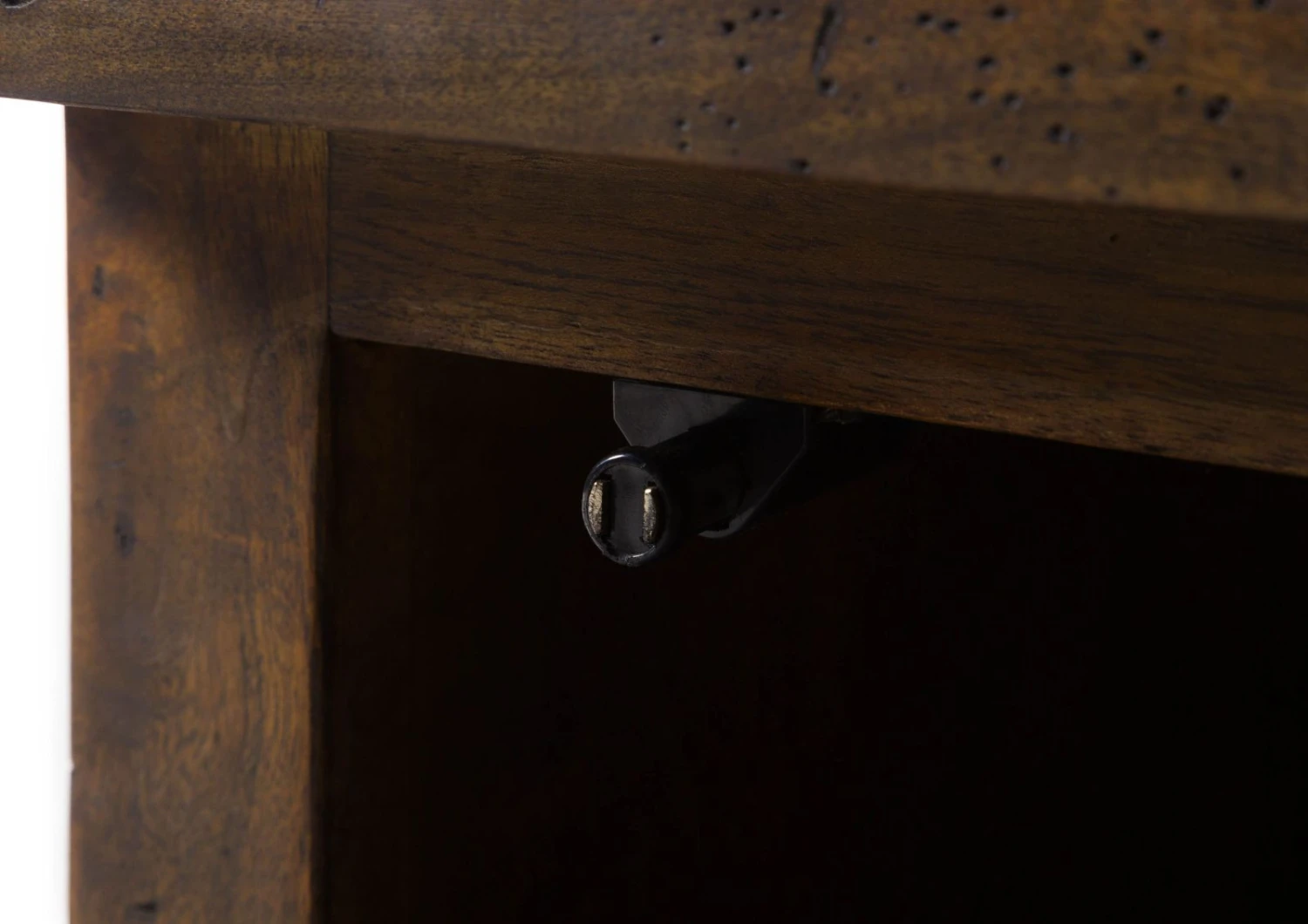 Table De Nuit En Bois De Manguier Laqué Marron RAILWAY #3002 5 Table De Nuit En Bois De Manguier Laqué Marron RAILWAY #3002 – Image 5