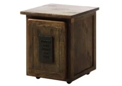 Table De Nuit En Bois De Manguier Laqué Marron RAILWAY #3002 18 Table De Nuit En Bois De Manguier Laqué Marron RAILWAY #3002 -Massivmoebel24 09 680 772 3102 09