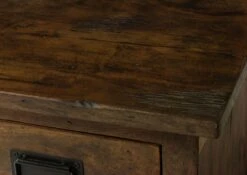 Table De Nuit En Bois De Manguier Laqué Marron RAILWAY #3003 -Massivmoebel24 09 680 772 3103 07