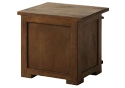 Table De Nuit En Bois De Manguier Laqué Marron RAILWAY #3012 -Massivmoebel24 09 680 772 3112 10