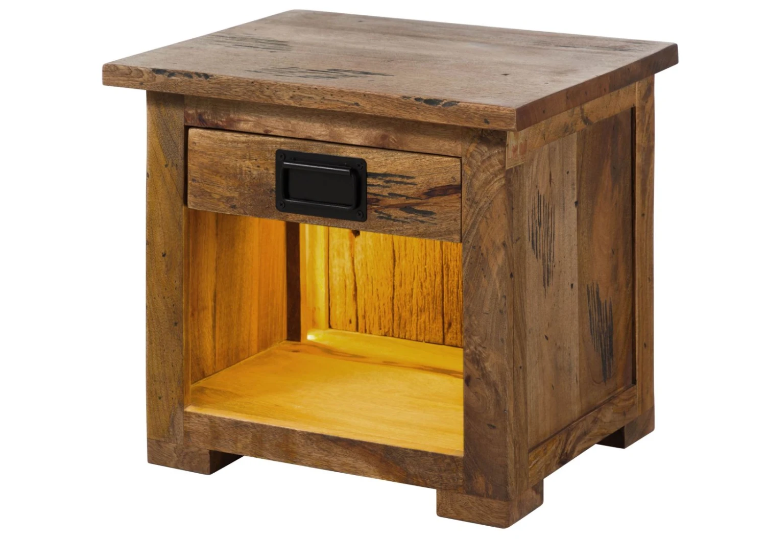 Table De Nuit En Bois De Manguier / Bois De Récupération 50x40x45 Naturel Laqué RAILWAY LUX #160 9 Table De Nuit En Bois De Manguier / Bois De Récupération 50x40x45 Naturel Laqué RAILWAY LUX #160 – Image 9