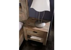 Table De Nuit 50x35 Palissandre Huilé Gris Taupe NATURE GREY #91