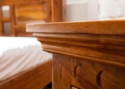 Table De Nuit 45x40 Acacia Laqué Miel OXFORD #270 -Massivmoebel24 09 681 610 4044 5