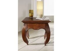 Table De Nuit 45x45 Acacia Laqué Nougat OPIUM #266 -Massivmoebel24 09 681 620 3906 4