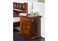 Table De Nuit 45x40 Acacia Laqué Nougat OXFORD #271