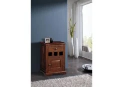 Table De Nuit 46x40 Acacia Laqué Nougat OXFORD #269