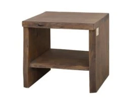 Table De Nuit 45x40 Acacia Laqué Brun PURE ACACIA #010 -Massivmoebel24 09 681 886 0010 5