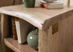 Table De Nuit 45x40 Acacia Laqué Bois Naturel PURE ACACIA #310 -Massivmoebel24 09 681 886 3010 4