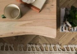 Table De Nuit 45x40 Acacia Laqué Bois Naturel PURE ACACIA #310 -Massivmoebel24 09 681 886 3010 7