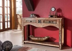 Console 115x30 Bois De Récupération Laqué Multicolore NATURE OF SPIRIT #03