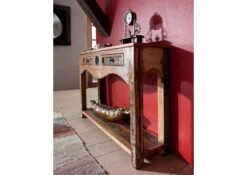 Console 115x30 Bois De Récupération Laqué Multicolore NATURE OF SPIRIT #03 -Massivmoebel24 09 682 700 5102 4