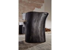 Table D'appoint 35x35 Acacia Laqué Noir UNIKA -Massivmoebel24 09 900 455 7002 3