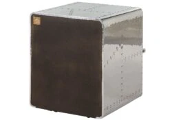 Coffre 50x50 Palissandre Huilé Gris Taupe TAMBORA #781 -Massivmoebel24 09 900 556 1081 11