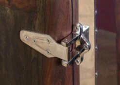 Coffre 50x50 Palissandre Huilé Gris Taupe TAMBORA #781 -Massivmoebel24 09 900 556 1081 7