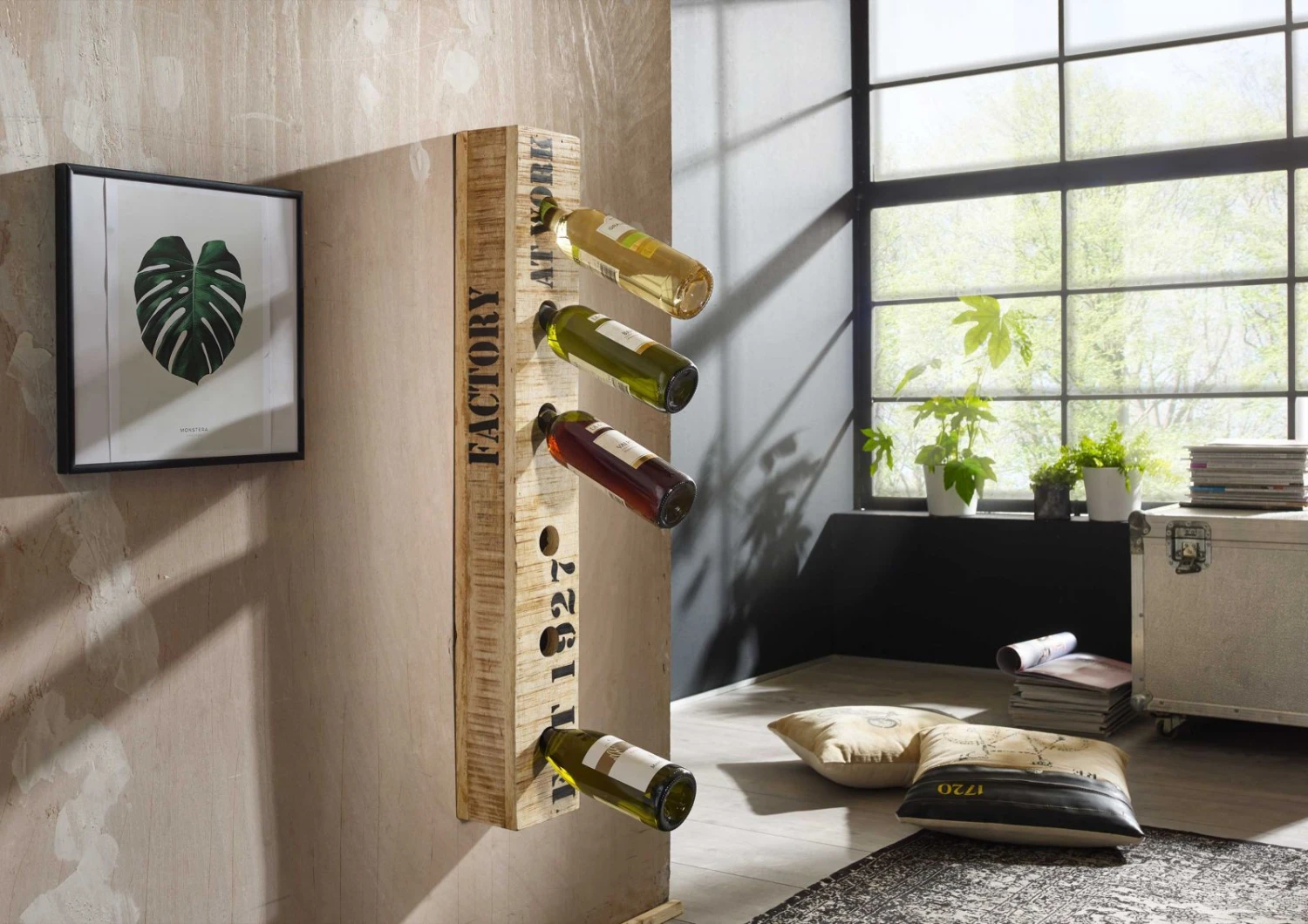 Étagère à Vin 13x10 Manguier Brut Bois Naturel FACTORY #154 1 Étagère à Vin 13x10 Manguier Brut Bois Naturel FACTORY #154