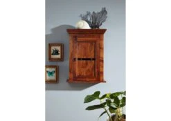 Petit Meuble à Suspendre 52x24 Acacia Laqué Nougat OXFORD #1003 -Massivmoebel24 09 900 620 9003 3