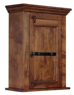 Petit Meuble à Suspendre 52x24 Acacia Laqué Nougat OXFORD #1003 -Massivmoebel24 09 900 620 9003 5