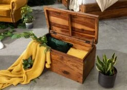 Coffre 80x40 Palissandre Ciré Noisette TORONTO #216 -Massivmoebel24 09 900 665 1016 4