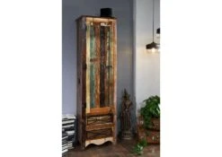 Armoire Penderie 60x40 Bois De Récupération Laqué Multicolore NATURE OF SPIRIT #109