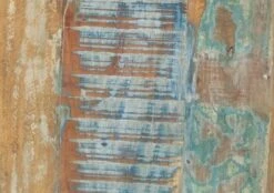 Échantillon FABLE - Bois Recyclé Laqué - Résidus De Peinture Multicolore -Massivmoebel24 09 900 751 9000 4