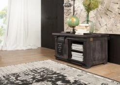 Coffre 76x51 Manguier Laqué Gris RAILWAY #234