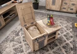 Coffre 76x51 Manguier Laqué Blanchi RAILWAY #334 -Massivmoebel24 09 900 772 2028 4