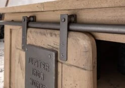 Coffre 76x51 Manguier Laqué Blanchi RAILWAY #334 -Massivmoebel24 09 900 772 2028 5