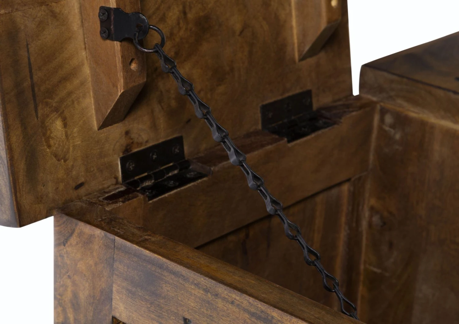 Coffre En Bois De Manguier Huilé RAILWAY #434 5 Coffre En Bois De Manguier Huilé RAILWAY #434 – Image 5