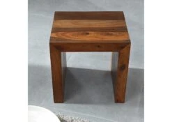 Tabouret 45x40 Palissandre Laqué Noisette DUKE #111 -Massivmoebel24 09 900 813 0111 04