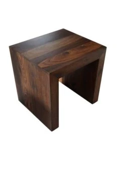 Tabouret 45x40 Palissandre Laqué Noisette DUKE #111 -Massivmoebel24 09 900 813 0111 9