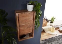 Meuble à Suspendre 40x20 Acacia Laqué Bois Naturel PURE ACACIA #612 -Massivmoebel24 09 900 886 6011 2