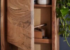 Meuble à Suspendre 40x20 Acacia Laqué Bois Naturel PURE ACACIA #612 -Massivmoebel24 09 900 886 6011 4