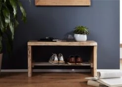 Banc D'entrée 81x30 Acacia Laqué Bois Naturel PURE ACACIA #716 7 Banc D'entrée 81x30 Acacia Laqué Bois Naturel PURE ACACIA #716 -Massivmoebel24 09 900 886 7016 3