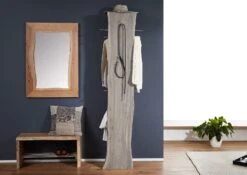 Portemanteau 36x40 Acacia Laqué Gris Taupe PURE ACACIA #914 -Massivmoebel24 09 900 886 9014 3