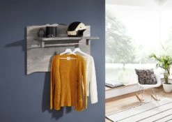 Portemanteau 100x32x60cm - Bois D'acacia Laqué (Gris) - PURE ACACIA #915